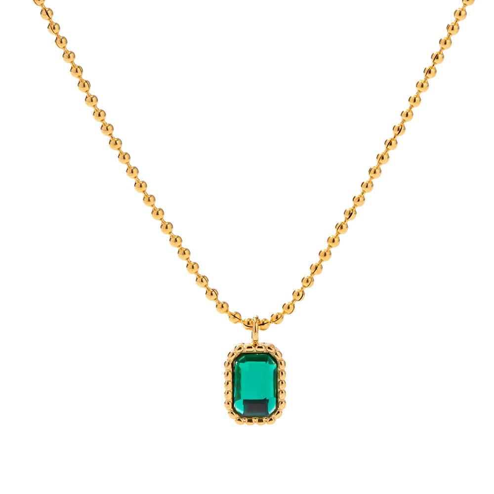 Sophisticated Mi Amore chains, a statement piece to enhance your style. Explore the best chains in Trinidad and Tobago jewelry. ELYSIA- GEMSTONE PENDANT NECKLACE- EMERALD GREEN