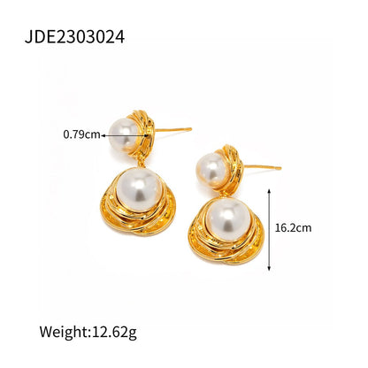 Elegant Mi Amore earrings, adding a touch of glamour to your ensemble. Discover the finest earrings in Trinidad and Tobago fashion. AVA- PEARL DROP EARRINGS- GOLD