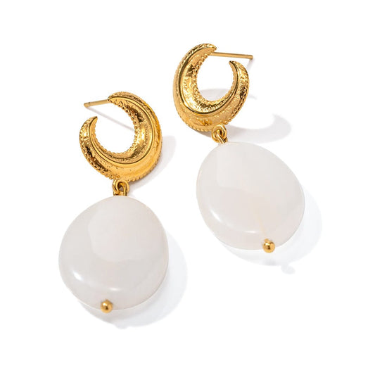 FIORA- DROP EARRINGS- WHITE- MI AMORE HOUSE OF STYLES