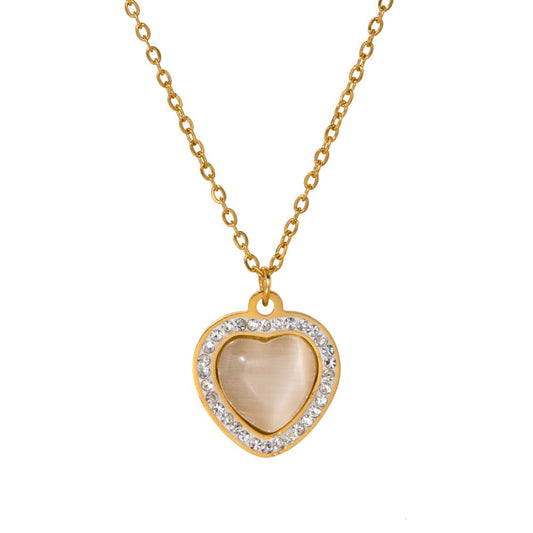 MILO- HEART NECKLACE- GOLD. MI AMORE HOUSE OF STYLES