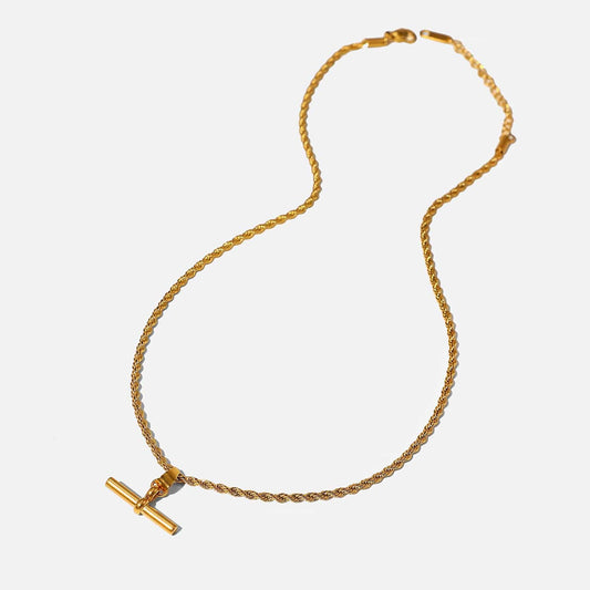 RILEY-HORIZANTAL BAR NECKLACE- GOLD. MI AMORE HOUSE OF STYLES