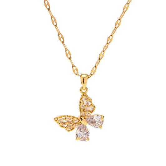 AVERY- SINGLE BUTTERFLY NECKLACE- GOLD. Sophisticated Mi Amore chains, a statement piece to enhance your style. Explore the best chains in Trinidad and Tobago jewelry