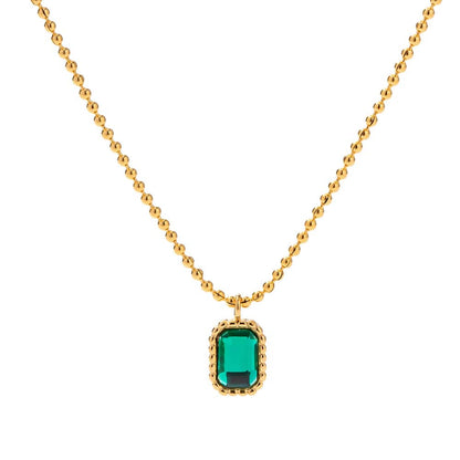 Sophisticated Mi Amore chains, a statement piece to enhance your style. Explore the best chains in Trinidad and Tobago jewelry. ELYSIA- GEMSTONE PENDANT NECKLACE- EMERALD GREEN